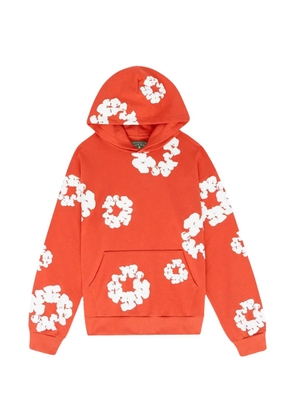 Denim Tears wreath-print hoodie - Orange