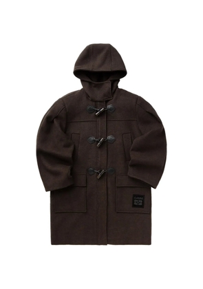GANNI wool duffle coat - Brown