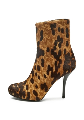 Balenciaga Pre-Owned leopard-pattern boots - Brown