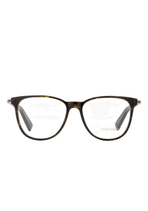 TOM FORD Eyewear oval-frame glasses - Brown