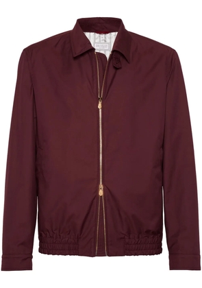 Brunello Cucinelli zip-fastening windbreaker jacket - Red