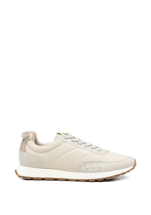 BOSS logo quilted leather sneakers - Neutrals