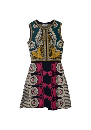 Valentino Garavani Pre-Owned sleeveless floral-detail midi dress - Black