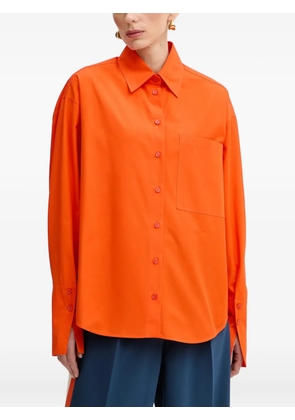 Patrizia Pepe chest-pocket oversized shirt - Orange