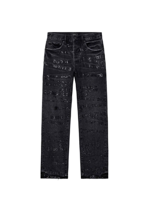 Purple Brand frayed-hem jeans - Black