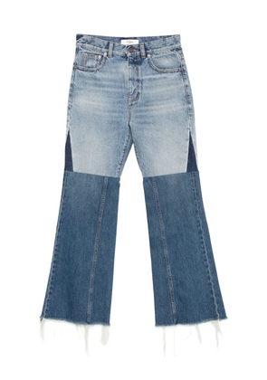 Chloé patchwork frayed jeans - Blue