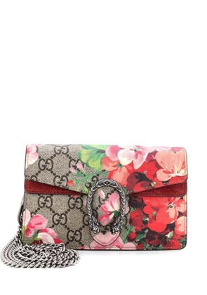Gucci Pre-Owned Dionysus Bag Blooms Print GG Coated Canvas Super Mini crossbody bag - Brown
