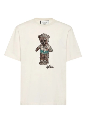 Philipp Plein teddy bear-embellished T-shirt - White