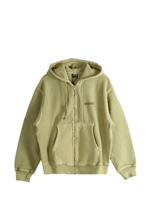 Stüssy Jumbo Pig Dyed zip-up hoodie - Green
