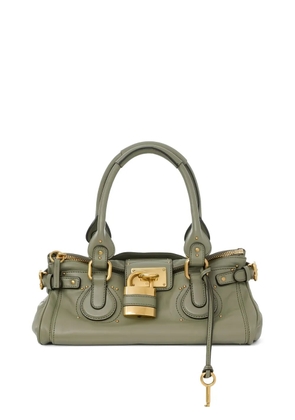 Chloé Paddington padlock leather tote bag - Green