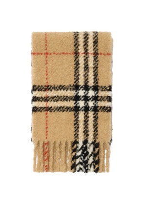 Burberry Check alpaca wool-blend bouclé scarf - Neutrals