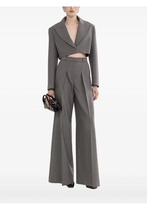 NISSA sequined cropped blazer - Grey