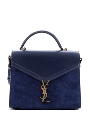 Saint Laurent Pre-Owned Cassandra Top Handle Bag Leather and Suede Medium shoulder bag - Blue