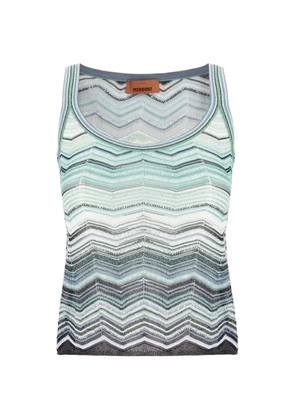 Missoni knitted sleeveless tank top - Blue