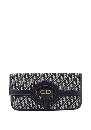 Christian Dior Pre-Owned Fold Over Oblique Canvas clutch bag - Blue