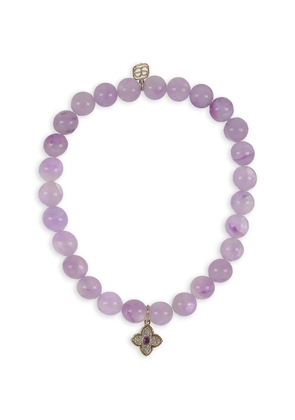 Sydney Evan Moraccan Charm amethyst and diamond bracelet - Purple