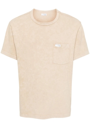 Fay logo-appliqué cotton T-shirt - Neutrals