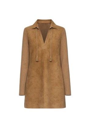 TOM FORD long-sleeve tie dress - Neutrals