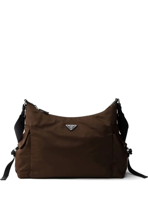Prada Explore Re-Nylon and leather bag - Brown