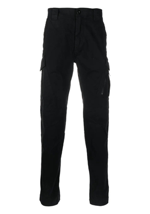 C.P. Company Lens-detail cotton trousers - Black
