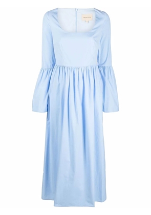 LouLou de Saison flared-cuff long-length dress - Blue