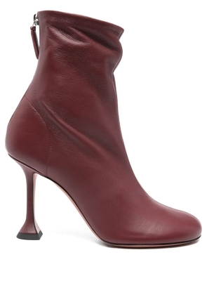 Amina Muaddi 95mm Iris heeled boots - Red