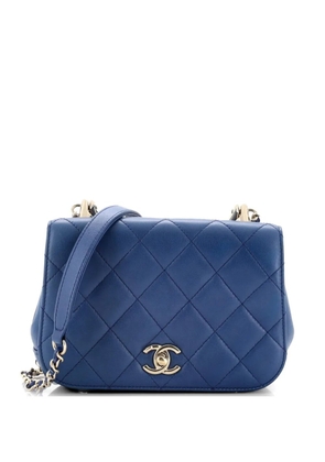 CHANEL Pre-Owned Carry Chic Flap Bag Quilted Lambskin Mini shoulder bag - Blue