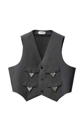 Versace wool-mohair vest - Grey