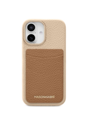 MAISON de SABRÉ card leather phone case - Neutrals