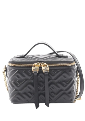 Fendi Pre-Owned 2010-2025 Leather FF Vanity Bag satchel - Black