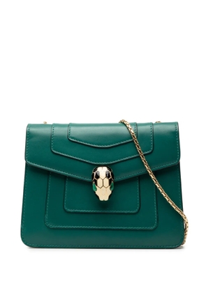 Bvlgari Pre-Owned 2018 Small Leather Square Serpenti Forever Chain crossbody bag - Green