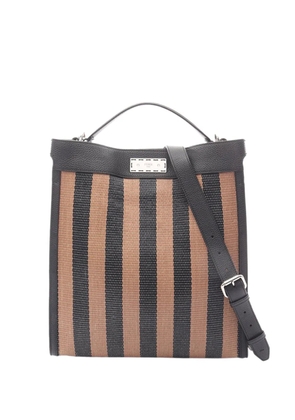 Fendi Pre-Owned 2010-2025 Raffia Peekaboo X-Lite Fit satchel - Black