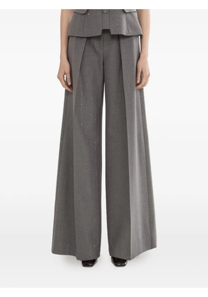 NISSA sequined wide-leg trousers - Grey