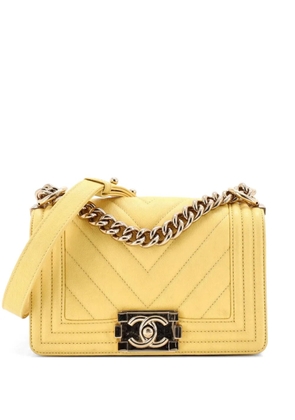 CHANEL Pre-Owned Boy Flap Bag Chevron Caviar Small crossbody bag - Yellow