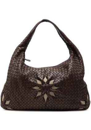Bottega Veneta Pre-Owned 2007-2011 Large Nappa Intrecciato Floral Cutout Veneta hobo bag - Brown