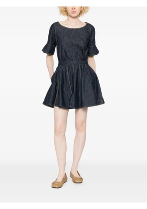 SUSANNE BOMMER pleated mini skirt - Blue