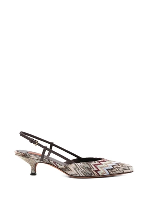 Missoni point-toe slingback pumps - Neutrals