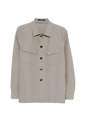 Tagliatore chest-pocket buttoned shirt - Grey