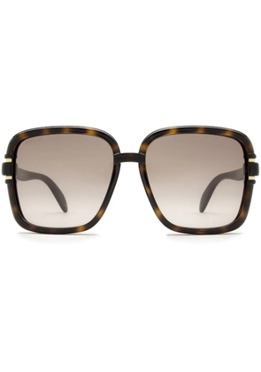 Gucci Eyewear tortoiseshell-effect square-frame sunglasses - Brown