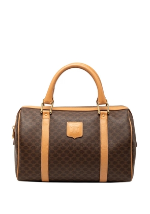 Celine Pre-Owned 2014 Macadam Coated Canvas boston bag - Brown