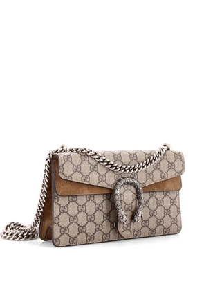 Gucci Pre-Owned Dionysus Bag GG Coated Canvas with Crystal Embellished Metal Small shoulder bag - Brown