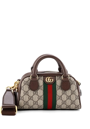 Gucci Pre-Owned Ophidia Convertible Boston Top Handle Bag GG Coated Canvas with Leather Mini crossbody bag - Brown