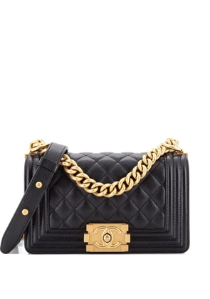 CHANEL Pre-Owned Boy Flap Bag Quilted Caviar Small crossbody bag - Black