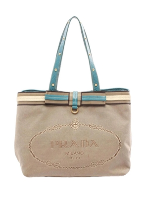 Prada Pre-Owned 2010-2025 Logo Jacquard tote bag - Brown