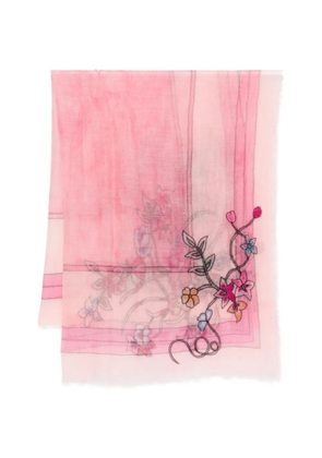 Faliero Sarti Chanty embroidered scarf - Pink