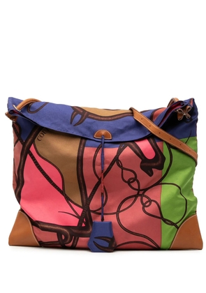 Hermès Pre-Owned 2013 Silk and Barenia Coup de Fouet Silky City 38 crossbody bag - Multicolour