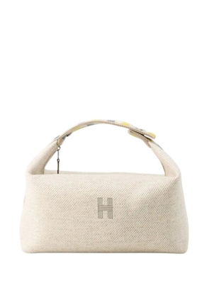 Hermès Pre-Owned 2020-2026 Large Wool Au Carre Bride A Brac Case vanity bag - Brown