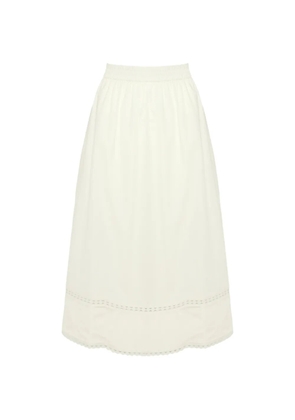 Yves Salomon poplin midi skirt - Neutrals