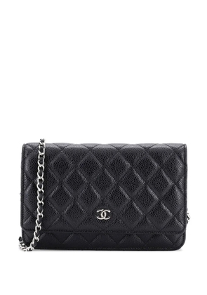 CHANEL Pre-Owned Wallet on Chain Quilted Caviar crossbody bag - Black