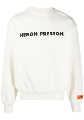Heron Preston logo-print organic cotton sweatshirt - White